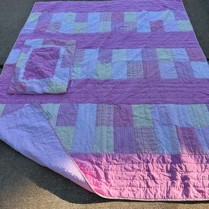 Twin size pottery barn kids quilt and pillow cover